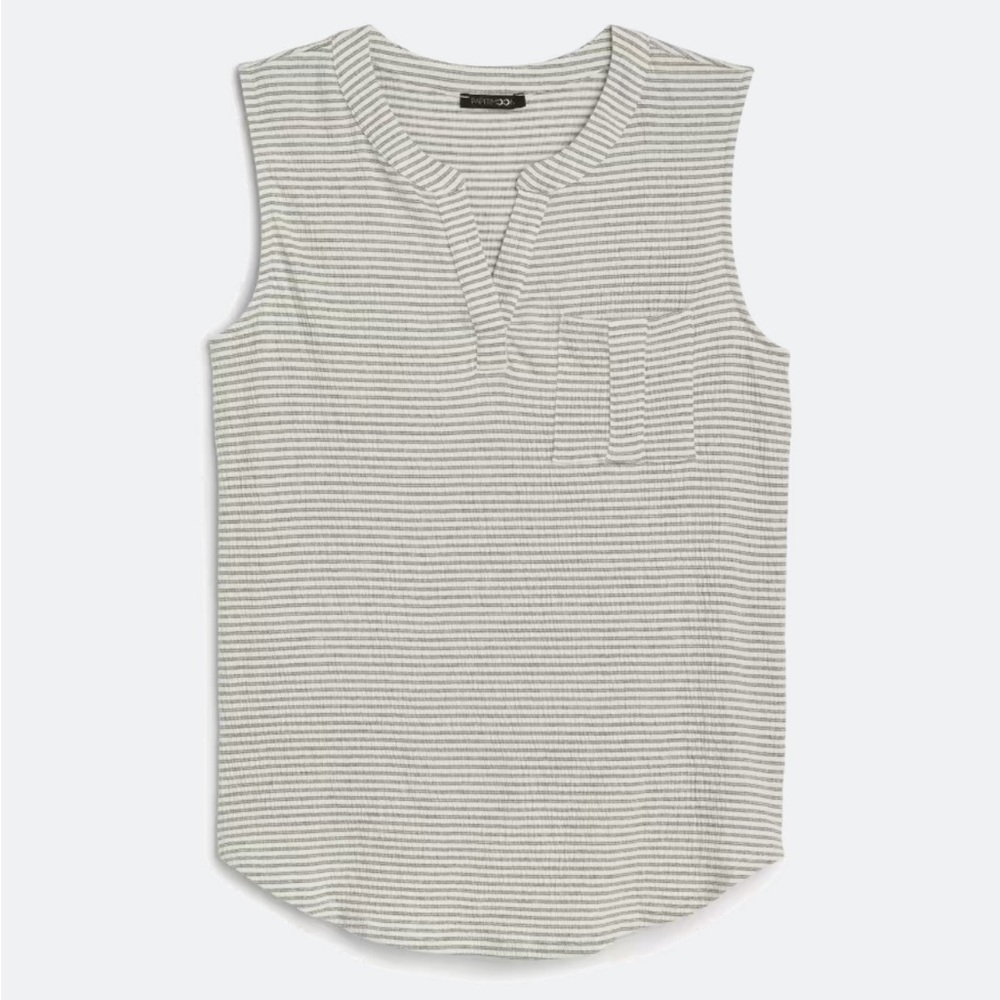 Papermoon Gray Striped Tank Top